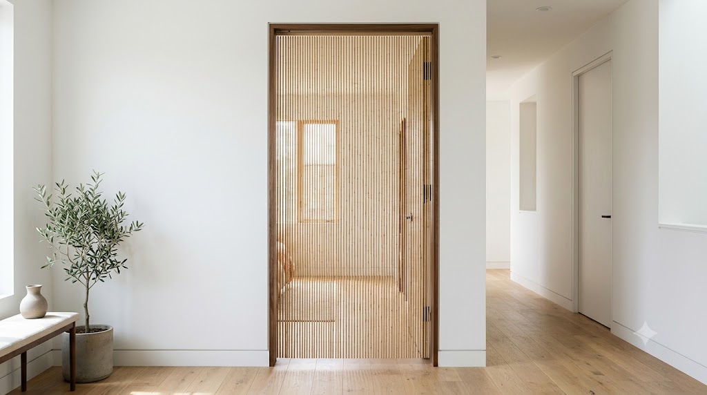 Bamboo Beaded Curtain Doorway Boho Vibes